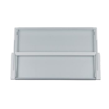 Скляна полиця для холодильника Bosch Siemens 743197 (443x430 мм) - оригінальна, розділена на дві частини. Підходить для Neff, Balay, Constructa.