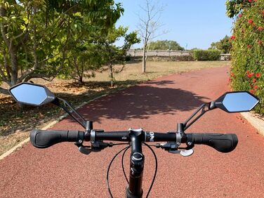 Нова стійка до подряпин скляна лінза, дзеркало для велосипеда на кермі, регульоване безпечне дзеркало заднього виду, дзеркало для велосипеда, ME-005 (2019)