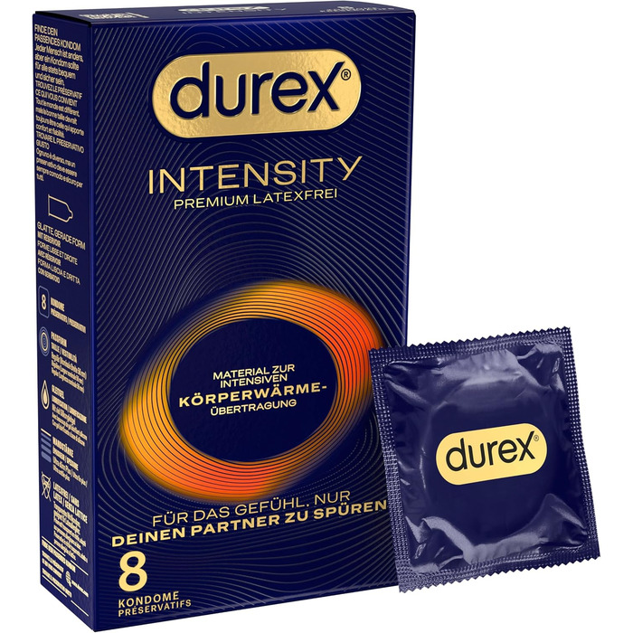 Презервативи Durex Intensity, ультратонкі, без латексу, 8 шт