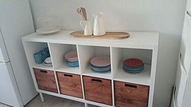 Фруктові ящики онлайн 4 дерев&39яні ящики Kallax у вживаному вигляді з доступом з 2 боків, 32x37,5x32,5 см - для декору, для зберігання на полиці Kallax, 32x37,5x32,5 см, коричневі, 4