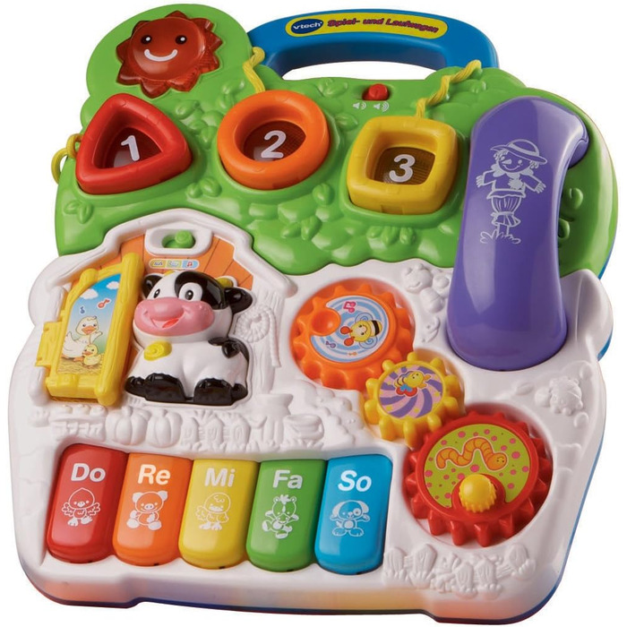 Ігровий стіл Vtech Baby Adventure 12-36 місяців і дитячий візок для ігор і прогулянок ходунки для немовлят з регульованою швидкістю, музикою та знімною ігровою дошкою Для дітей від 12 до 36 місяців Пакувальний набір EasyMail з автошколою