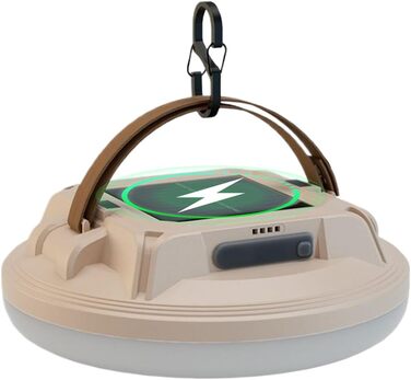 Сонячні ліхтарі для кемпінгу - Водонепроникні з 4 рівнями яскравості - Акумуляторний кемпінговий ліхтар - Для піших прогулянок, походів, нічної риболовлі, виживання та відключення електроенергії вдома, бежевий