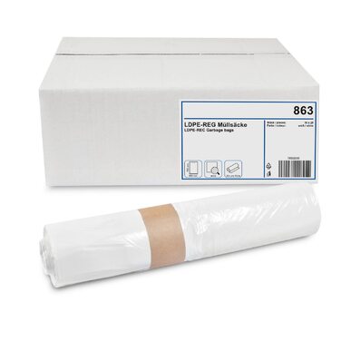 Мішків для сміття 60 літрів Ідеально підходить для професійного прибирання будівель, 250