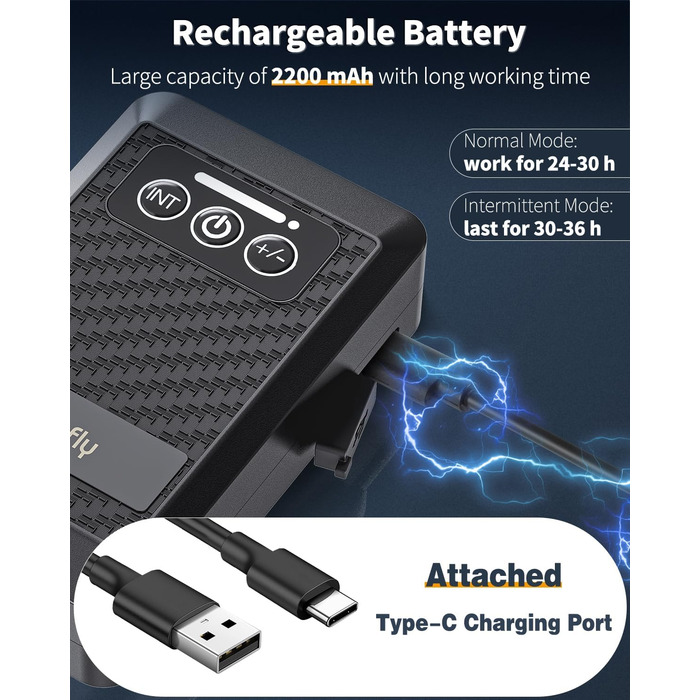 Акваріумний повітряний насос Pawfly з літієвою батареєю, USB-акумулятор, кисневий насос для акваріума 20-500 л, портативний тихий аератор для живої приманки для риболовлі на свіжому повітрі та відключення електроенергії