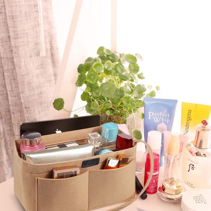 Органайзер для сумочки, органайзер для фетрової сумки, органайзер для сумки в сумці Внутрішні кишені органайзер для сумочки зі зні