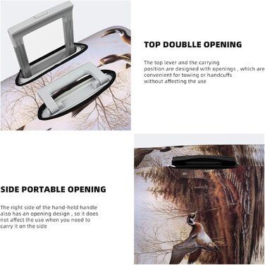 Чохол для валізи Mallard Ducks, міцний захист, підходить для багажу розміром 45,7 - 81,3 см, малий, Чорний