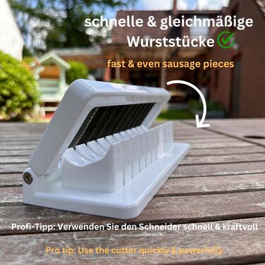 Слайсер Currywurst для дому швидкі та навіть скибочки ковбаси Міцні з'єднання гострі леза Нарізка ковбаси