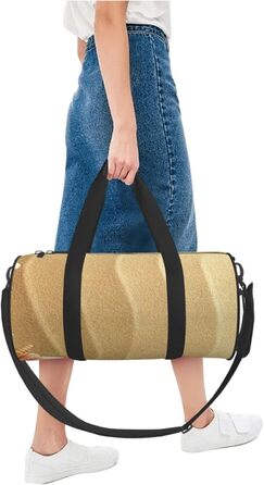 Спортивна сумка, дорожня сумка, пляжна сумка, з малюнком мушлі та піску, сумка на нічліг, чорна, універсальний розмір, сумка для подорожей