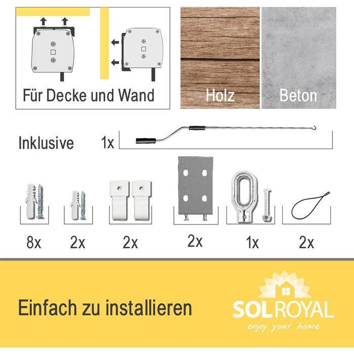 Вертикальний тент Sol Royal 180x250 см, тент MS5 міцний балконний щит для приватності, знімний ручний механізм, водовідштовхувальний сонцезахисний козирок для тераси, балкона, саду, всепогодний вертикальний тент, сірий 180x250 см