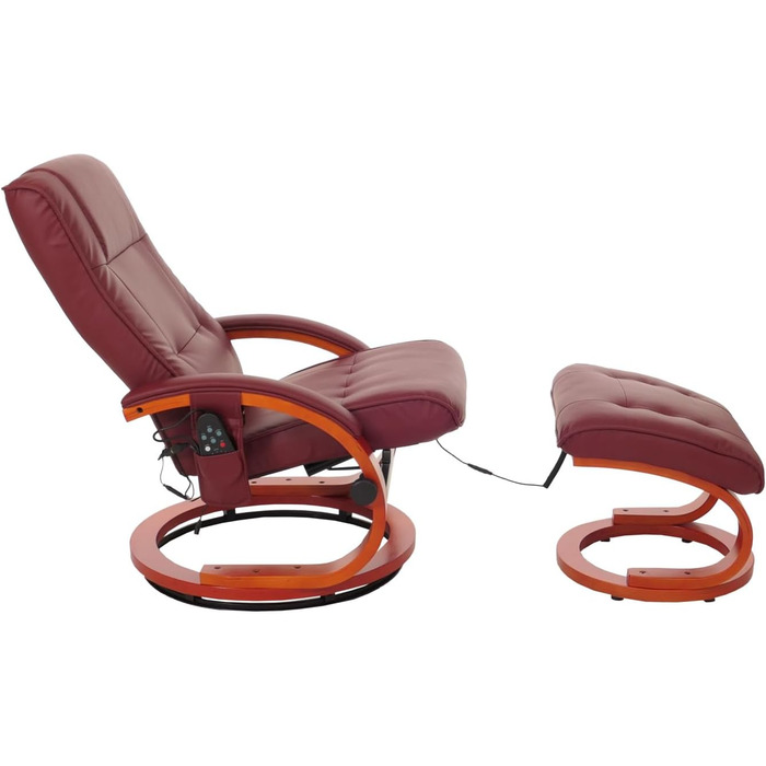 Масажу-реклайнер Mendler Pescatori II, розслаблююче масажне крісло, функція масажу - Бордо