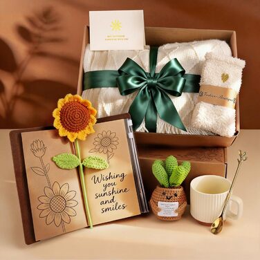Подарунки для жінок, подарунок на день народження з соняшником для жінок, подарунковий набір для релаксації та оздоровлення, подарунки на швидке одужання, День святого Валентина, День матері, ідеї подарунків на день народження для мами, сестри, дівчини