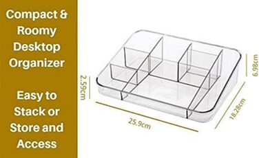 Лоток для органайзера Aiaoo Органайзер для макіяжу косметична настільна вітрина, тримач для зберігання канцелярського приладдя Блоки для макіяжу для ящиків ванної кімнати, туалетні столики.