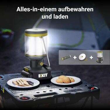 Акумуляторний світлодіодний ліхтар EXIT 20V 3-в-1, акумуляторний кемпінговий ліхтар, багатофункціональні кемпінгові ліхтарі з вбудованим ліхтариком, ідеально підходить для полювання, надзвичайних ситуацій, включаючи акумулятор 2,0 Ah