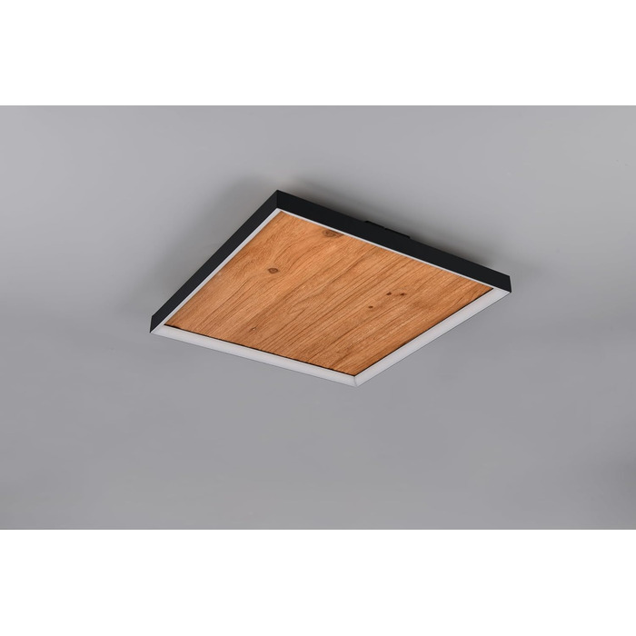 Стельовий LED-світильник Trio Leuchten Kalea 655510130, матовий чорний метал та сосна, 41 Вт, Switch Dimmer, колір дерева