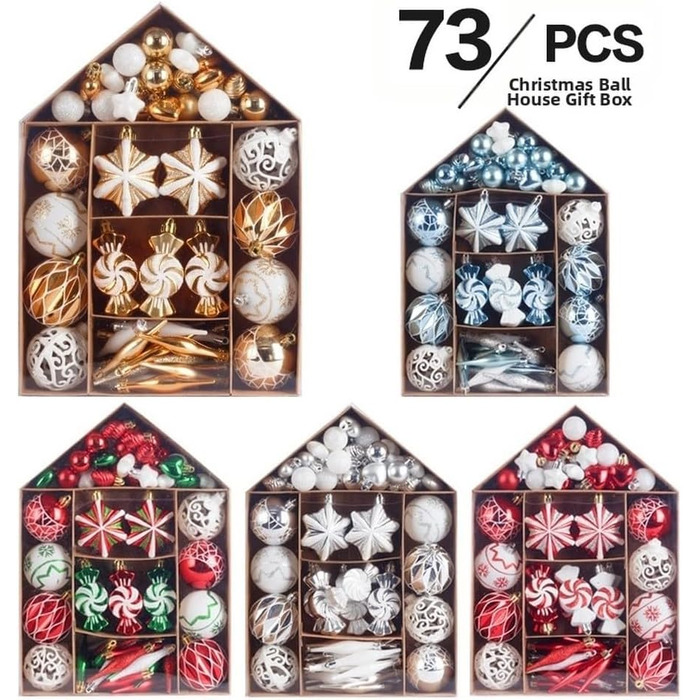 Набір різдвяних кульок із 73 предметів Micpointik