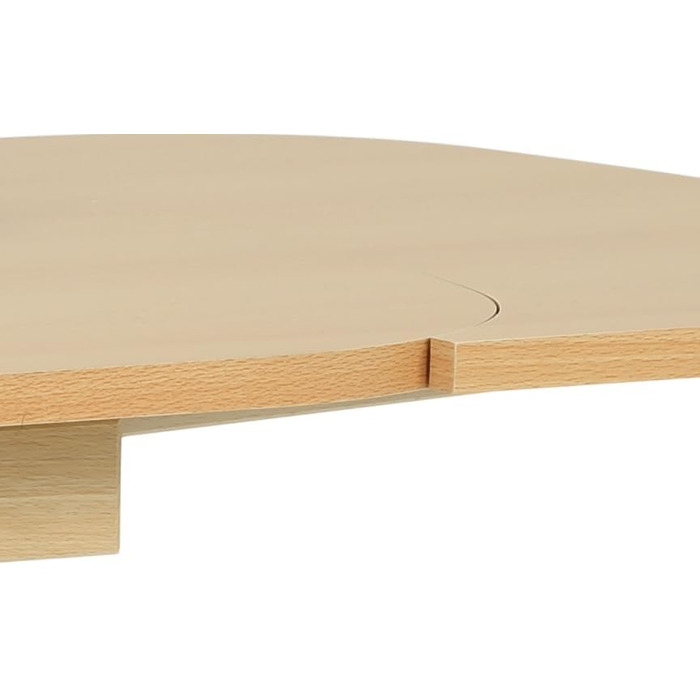 Функціональний журнальний столик Michael, імітація дерева з меламіновим покриттям, декор бука, розсувний 90-142 см, регульована висота за допомогою ручки 52-62 см