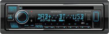 Автомагнітола Kenwood KDC-BT760DAB CD з системою гучного зв'язку DAB і Bluetooth (USB, AUX-вхід, 2 x Pre-Out 2,5 В, Storeo Alexa, звуковий процесор, 4x50 Вт, VAR. підсвічування, антена) Одинарний