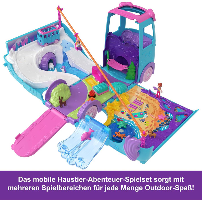 Ігровий набір Polly Pocket Пригоди з домашніми улюбленцями кемпер-трансформер
