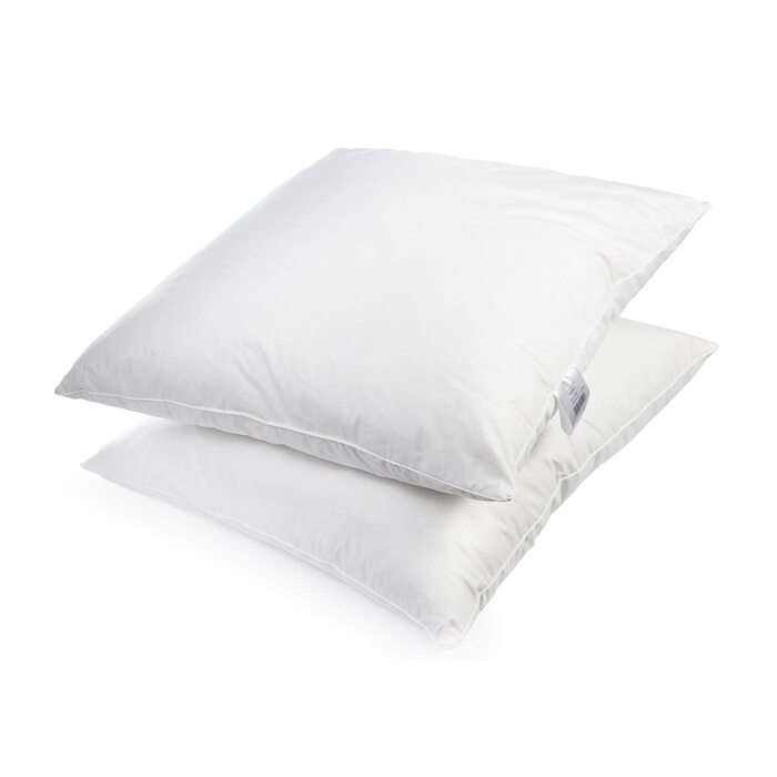 Комплект 2 предметів домашнього текстилю H&F преміум-якості Подушка 80x80 см Наповнювач 1500 грамів пір&39я, гусяче пір&39я 100 натуральні подушки Чохол 100 бавовна Пухова подушка 80 x 80 см 1500.0 грамів 2