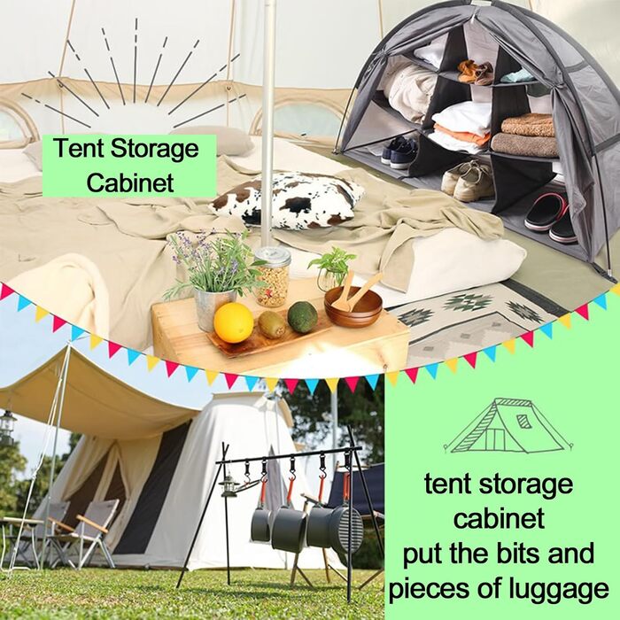 Шафи для зберігання речей у кемпінгу, складні кемпінгові шафи з відділеннями для зберігання речей, кухня для кемпінгу на свіжому повітрі, складні кемпінгові кухонні шафи з алюмінієвими рамами