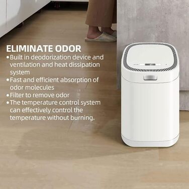 Електричний кухонний компостер, розумний контейнер для компосту відходів, машина для утилізації побутових харчових відходів 2,5 л, внутрішній автоматичний циклер харчових відходів для