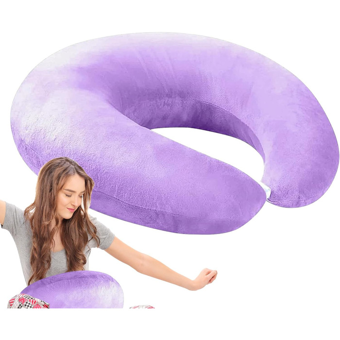 Ергономічна подушка для рукоділля Комфортний союзник для творчих моментів Подушка для читання та ігор на ліжку та дивані Подушка для рук для читання, гри, роботи та в&39язання гачком Фіолетова