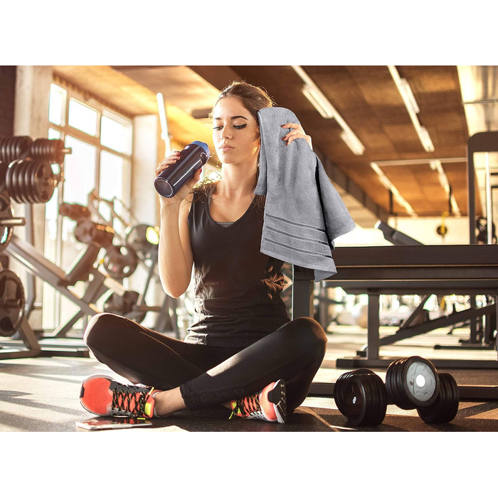 Набір рушників Utopia - 8 рушників з петлею для підвішування з 97 бавовни, поглинаючі та швидковисихаючі 2 банних рушники, 2 рушни