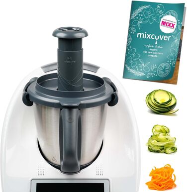 Покращений спіральний різак для приготування овочевої локшини з електронною книгою Буклет рецептів сумісний з Vorwerk Thermomix TM6 або Vorwerk Thermomix TM5 овочеві макаронні нарізки GemseStyler Tm6 і Tm5 - версія 2.0