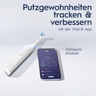 Електрична зубна щітка Oral-B iO Series 4, 4 режими чищення для догляду за зубами, подарунок до Дня Святого Валентина для нього/неї, розроблений Braun, досить білий, ПЕРЕМОЖЕЦЬ ТЕСТУ Stiftung Warentest (12/2023)