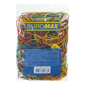Гумки для грошей, JOBMAX, 200 г, асорті BUROMAX Ø55 мм (Im-off)