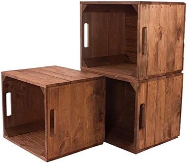 Дерев&39яні ящики для вінтажних меблів для полиць Kallax 33 см x 37,5 см x 32,5 см, вкладиші для вина, як полиці для кухні та ванної кімнати, 3 шт.