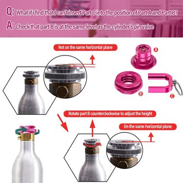 Швидкий адаптер Aissom Upgrade CO2, швидкий адаптер для соди CO2, сумісний з Duo/E-Duo/Terra/Art/E-Terra/Crystal 3.0/Gaia, адаптер CO2 для трапецієподібної різьби TR21-4