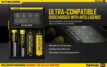 Зарядний пристрій NITECORE Sysmax D4 для літій-іонних акумуляторів NC-D4