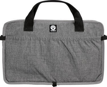 Складне дитяче ліжечко для подорожей з матрацом - надзвичайно легке, компактне, кишені з боків, 41 x 74 см (у зібраному вигляді) / 41 x 26 см (у складеному вигляді), 100 поліестер, чорний/сірий