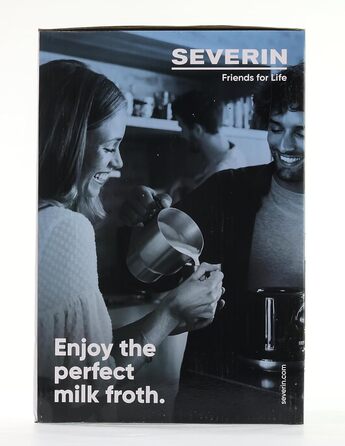 Індукційний спінювач молока SEVERIN, електричний спінювач молока без обпалення, можна мити в посудомийній машині, з матової нержав