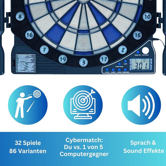 Найкращий спортивний набір для дартсу Cambridge Xtra з 12 дротиками та 24 запасними наконечниками Електронна мішень для дартсу у високоякісному наборі Електронна мішень для дартсу зі світлодіодними дисплеями Шафа для дартсу