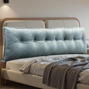 Оксамитова подушка для спинки узголів&39я ліжка з закрученим верхом велика подушка для підтримки кушетки, дивана-ліжка та подушка для читання (сіра, 50 * 200 см) Сіра 50*200 см