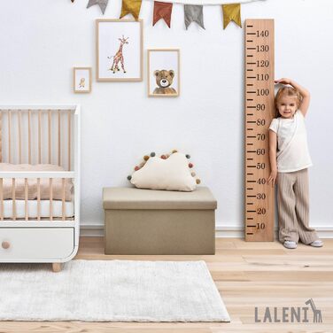 Велика лавка для зберігання Laleni - Лавка-скриня для зберігання 76x38 см - Сидіння для зберігання - Зручний стілець для зберігання - Коробки для зберігання в дитячій кімнаті - Лавка для зберігання - Коробка для зберігання кольору тауп 76 x 38 x 38 см