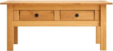 Журнальний столик IDIMEX Cancun з двома шухлядами стіл для вітальні, масив сосни, морений/вощений