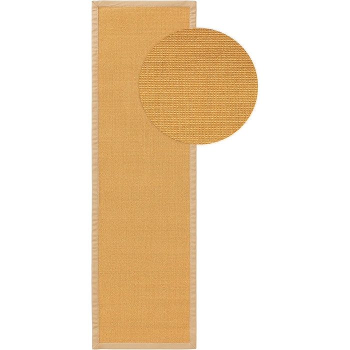 Килим benuta Nest з сизалю з натурального волокна Sana - бежевий 70x300 см - міцний килим для їдальні та вітальні - 100 натуральне сизалеве волокно - позачасовий дизайн 70 x 300 см (прямокутний) бежевий