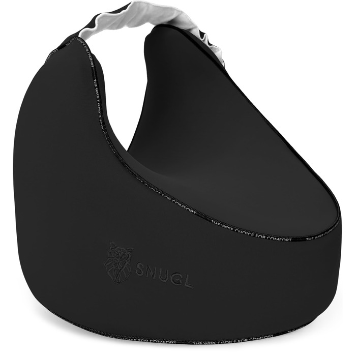 Подушка для коліна SNUGL з піни з ефектом пам&39яті ортопедична подушка від ішіасу та болю в колінах Ергономічна подушка для сну на боці з охолоджувальним чохлом та регульованим ремінцем (чорна)