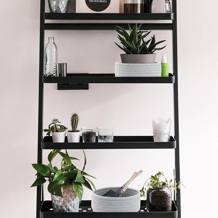 Набір із 3 плетених кошиків для зберігання, кошики для зберігання, що штабелюються, кошики з бавовняної мотузки, для організації одягу, для ванної кімнати, кошики для зберігання іграшок (сірі)