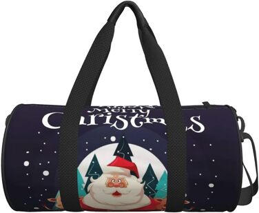 Яскрава спортивна сумка з новорічним дизайном, дорожня сумка для чоловіків та жінок, великий спортивний мішок