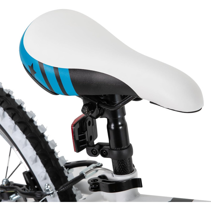 Дитячий велосипед JOYSTAR Lubbock 20 24 дюйми для хлопчиків та дівчаток віком 7-12 років, гірський велосипед хардтейл для дітей з 1/7-швидкісною коробкою передач, білі шиповане покриття, дитячий велосипед білого кольору 20 дюймів з 7-швидкісною трансмісіє