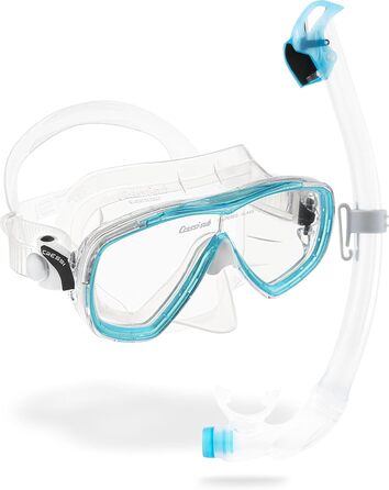 Маска для снорклинга Estrella або комплект для снорклинга Estrella маска трубка Seal Dry, один розмір, комбінований комплект, прозорий/аквамариновий