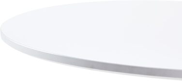 Сучасний круглий обідній стіл для кухні, маленький столик для кухні, вітальні, їдальні, балкону, діаметр круглого столу 70х70см, білий.