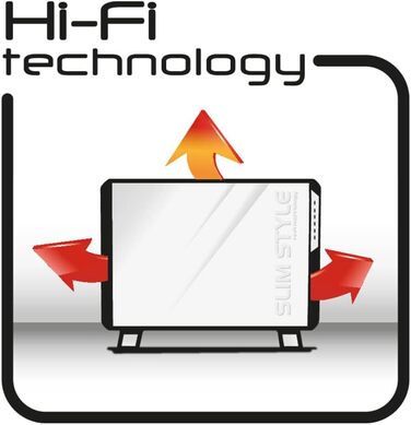 Тонкий вентилятор-обігрівач з потужністю нагріву 2000 Вт, функцією захисту від замерзання та варіантами транспортування, 39Longhi Slim Style HCX 3220 FTS