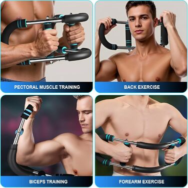 Регульований тренажер для скручувальних рук для чоловіків та жінок - U-подібний еспандер для грудей з 3 рівнями опору 40-90 фунтів - Силове тренування Тренажер для грудей, плечей, зап&39ястя, спини