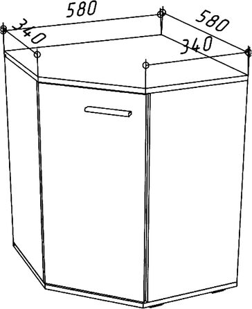 Комод FAUSKE - Місткий - Прямокутний - Дуб Сонома - Білий - Ширина 138 см, Висота 74 см, Глибина 34 см 138x74x34 см Дуб Сонома Білий