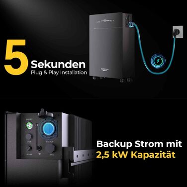 КВтгод Сонячний накопичувач змінного струму для балконної електростанції Marstek VENUS E 5,12 кВтгод, 5,12